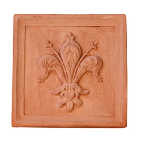Terracotta Lily Tile
